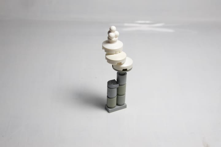 a lego model of a petroleum refiner